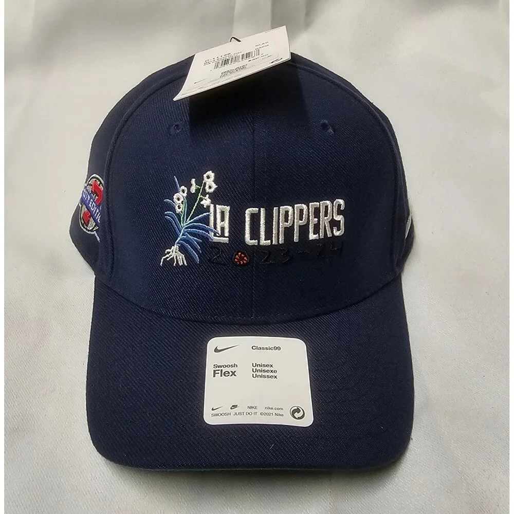 Nike Los Angeles Clippers Swoosh Flex City Edition 7 Adult Hat Navy Stretch Fit